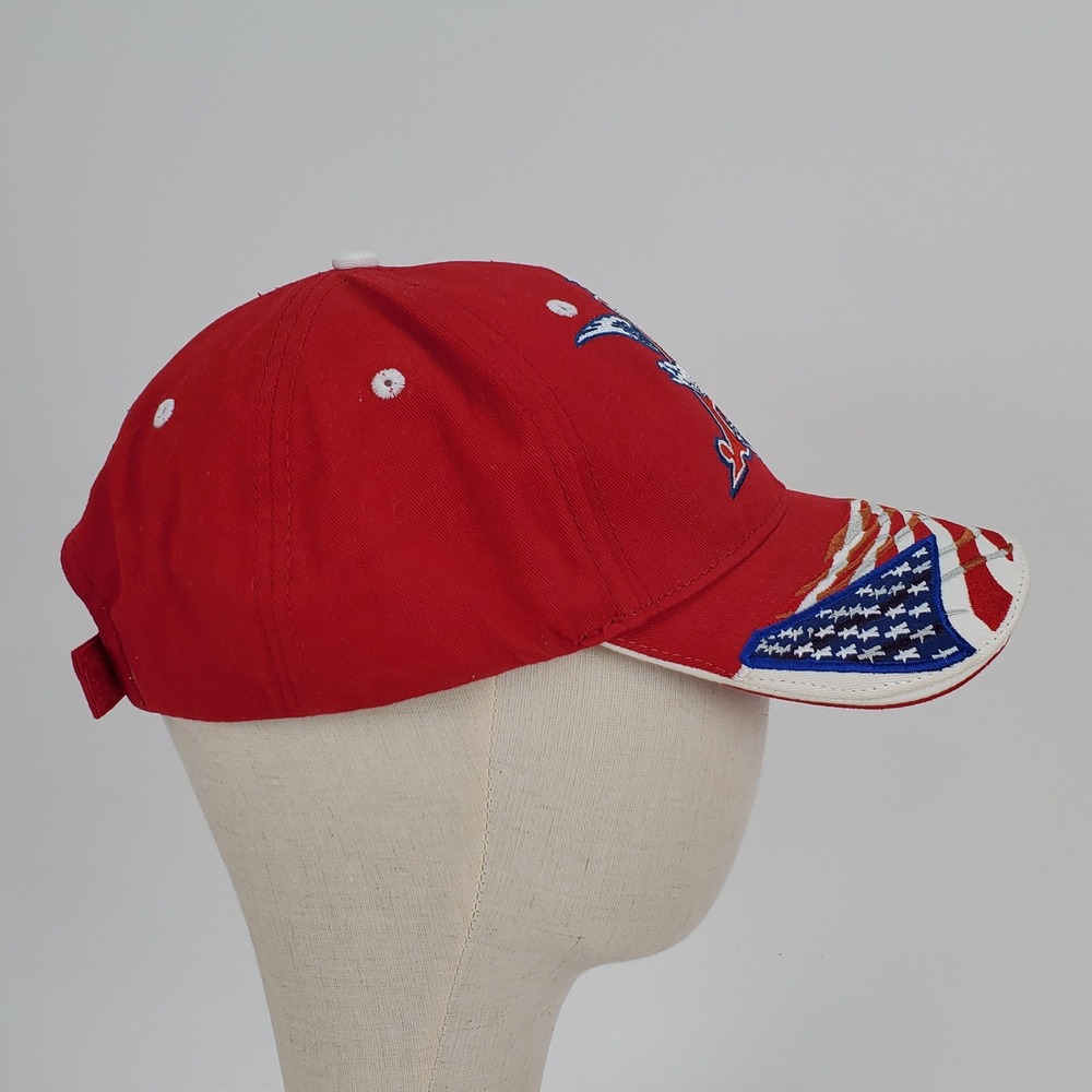 Budweiser Hat Red American Flag Eagle Logo Anheuser Busch Adjustable BaseballCap - Picture 5 of 9